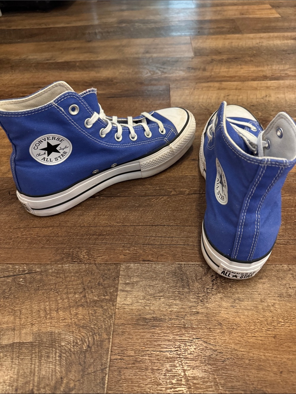 Converse Classic High-Top Canvas Sneakers in Blue - Picture 3 of 5